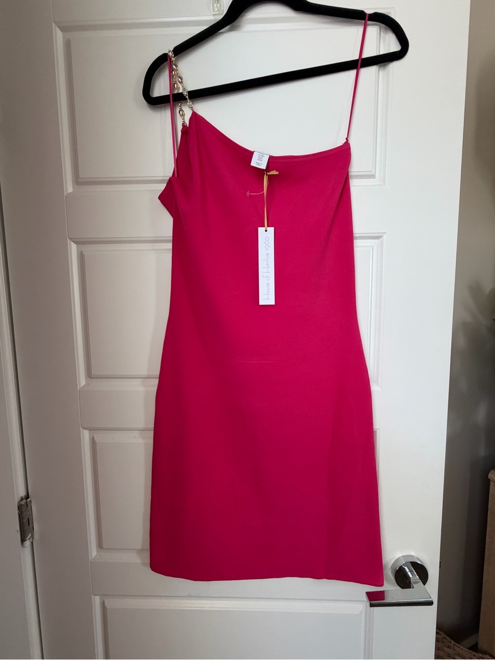 House of Harlow 1960 Fuchsia Slip Dress with Gold Chain Strap NWT-Med